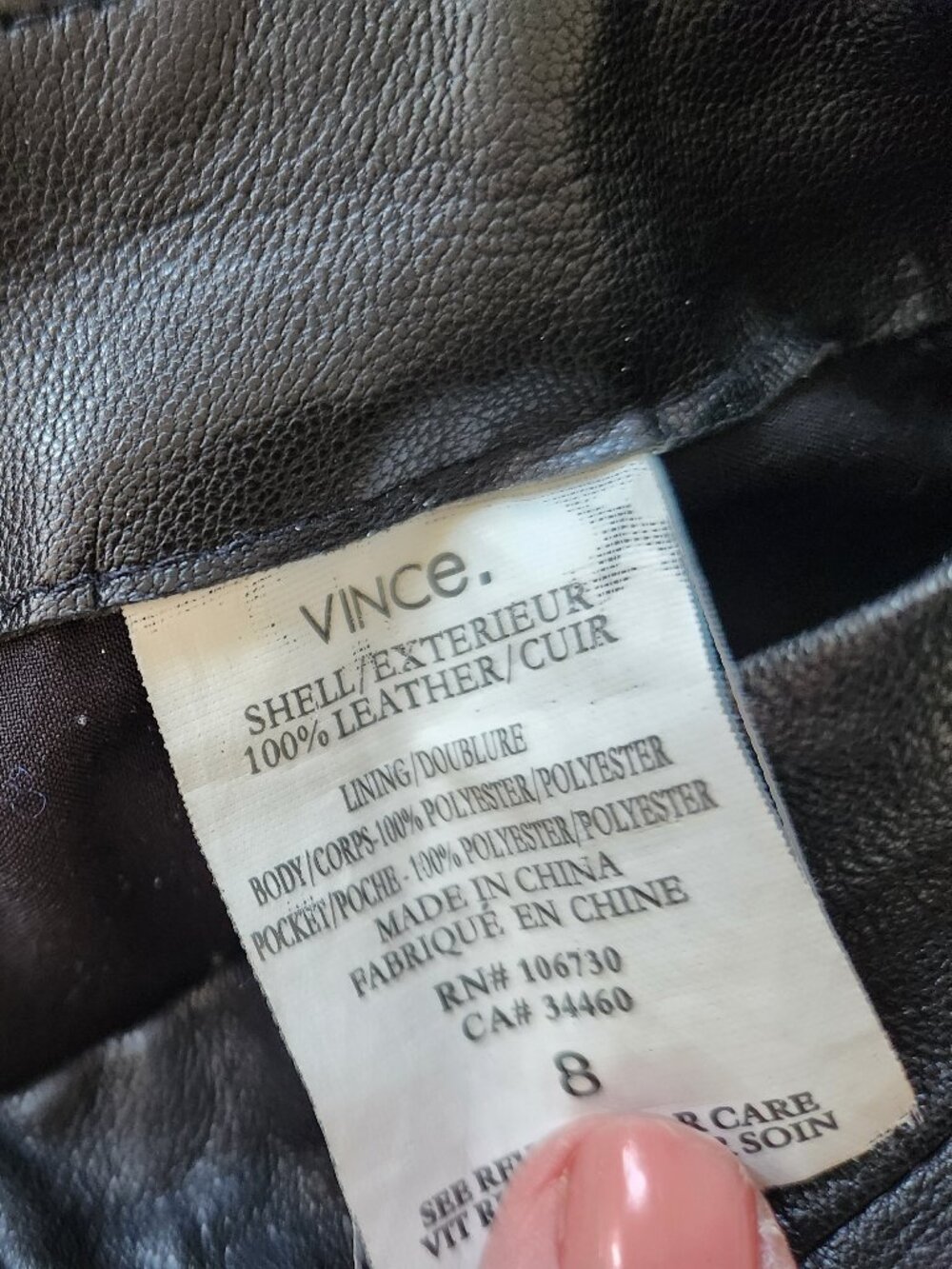 VINCE WOMENS LEATHER MINI SKIRT SZ 8 BLACK - Picture 8 of 10